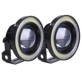 Kstyle LED White 2.5 Fog Lamp with Squid Ring White 30w High Performance COB Waterproof Left and Right 2pcs Set (2.5"-64mm)