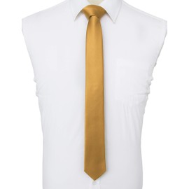 JEMYGINS Men's Necktie, Extra Narrow Skinny Tie, 2.4 inches (6 cm) Width, Youth Tie, Washable
