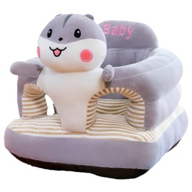 Baby Support Seat, Cute Baby Sofa Chair for Sitting Up, Comfy Plush Infant Seats (Hamster,W17.5 x H17.5)
