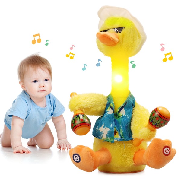 MILEGI Talking Duck Toy Repeats What You Say Dancing Duck