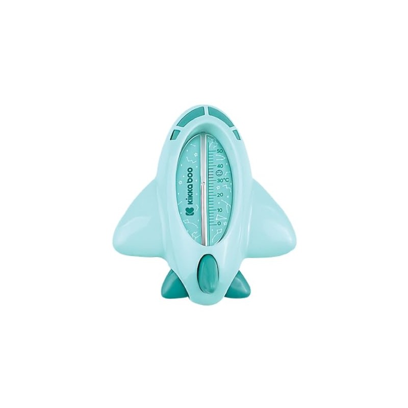 Kikkaboo Wasserthermometer Flugzeug, Badethermometer für ein sicheres Baden, Farbe:türkis