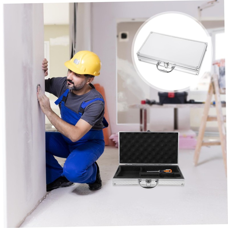 Levemolo Portable Aluminum Storage for Tools Metal Suitcase Locking Mechanism