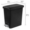 Sterilite 2.7 Gallon Rectangular Step On Kitchen Trash Bin Plastic