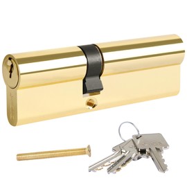 DIDA® 100mm Euro Barrel Lock 40/60 Door Barrel Lock with Key UPVC Door Lock Barrel Profile Lock with 3 Keys Anti-Pick Anti-Bump Anti-Drill Euro Cylinder Lock High Security Nickel BS EN 1303:2005 G