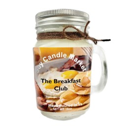 Soy Scented Candles | Handmade & Highly Aromatic Candles Burns Upto 85 Hours in Glass Jar - Perfect for Home Decor, Wedding, Birthday, Dinner (The Breakfast Club, 12 oz)