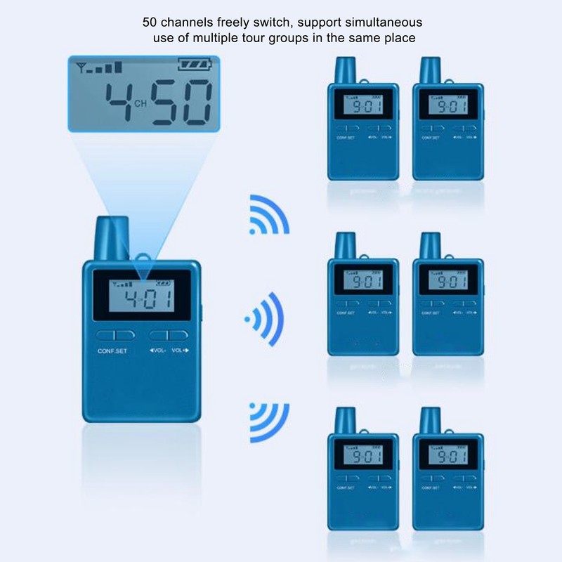 Wireless Church Guide HiFi LCD Wireless Interpretation Equipment with Earbuds