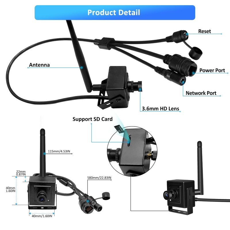 MWRCTV 5MP Mini Support 2.4G/5G WiFi Security Indoor Wireless Camera