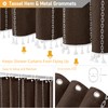 BTTN Extra Long Shower Curtain, 72x96 Inch Boho Rustic Striped