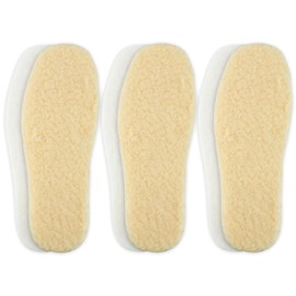 AWAVM 3 Pairs Warm Kids Insoles,Sheepskin Insoles for Kids, Natural Foot Warmers,Childrens Insoles, Warm Fleece Wool Insoles (20)