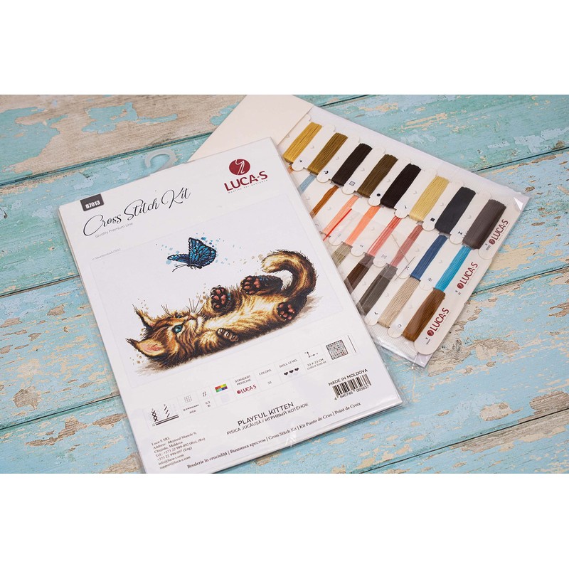 Cross Stitch Kit Luca-S - Playful Kitten B7013