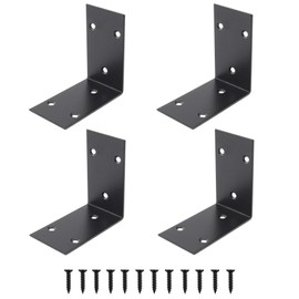 Heavy Duty Stainless Steel Corner Bracket,ULIFESTAR L Shaped Shelf Bracket 90 Degree Corner Brace Large Joint Right Angle L Bracket for Furniture Wood Cabinets Shelves (48x85x85mm)