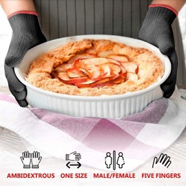 Killer's Instinct Outdoors 1 Pair Heat Resistant Gloves Oven Gloves Heat Resistant with Fingers Gloves Double Oven Mitt Set