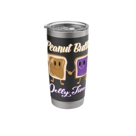 Peanut Butter Jelly Time BFF Love Match Perfect Stainless Steel Insulated Tumbler
