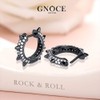 GNOCE "ROCK & ROLL" Earrings Hoop 925 Sterling Silver Mohawk