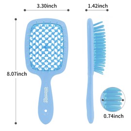 Maxmana Secret Detangler Hair brush,Detangling Brush, Massage Curl Comb for Women, Men,Girls and Kids for Natural Curly Wet Dry Thick Straight Long Hair (BLUE)