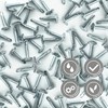 20 x Self-Tapping Screws with Flange - Rustproof, Galvanised -