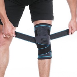 1pc Banded Knee Brace for Hiking, Gym, Running, Marathon, Crossfit SW33001 Green/L 2ea