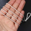 SUKKCCNO S925 Sterling Silver Chain Twisted Rope Chain 2mm can