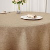 Tableclothsfactory 120" Natural Jute Faux Burlap Round Tablecloth | Boho