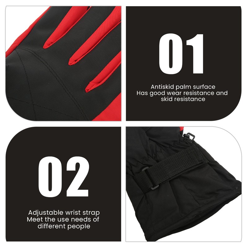 Electric Heated Gloves Polyester Waterproof Battery Powered Winter Heated Gloves