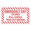 StickerTalk Emergency Exit Window Vinyl Sticker, 5 inches by 3
