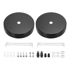 PATIKIL Ceiling Light Canopy Kit, Pendant Light Fixture Mounting Bracket Hanging Hardware with Fasteners for Chandelier, Black
