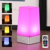 yucanucax 1Pack Remote Control LED Square Night Light,Color Changing Table