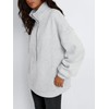 Trendy Queen Womens Half Zip Oversized Sweatshirts Casual Pullover Long