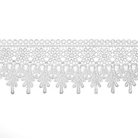 Ivory Venice Lace Trim Wide Lace Ribbon Floral Embroidered Lace Edge Trim for Sewing Crafts, Wedding Dress Embellishment, Home Decor