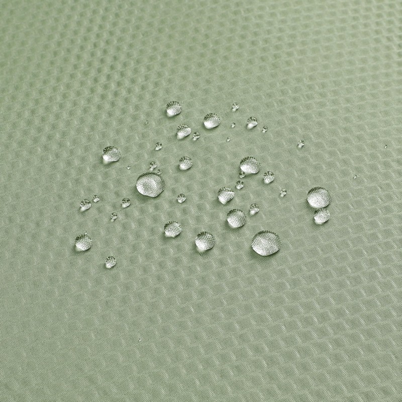 VivaNest Sage Green Waterproof Textured Cloth Fabric Shower Curtain with