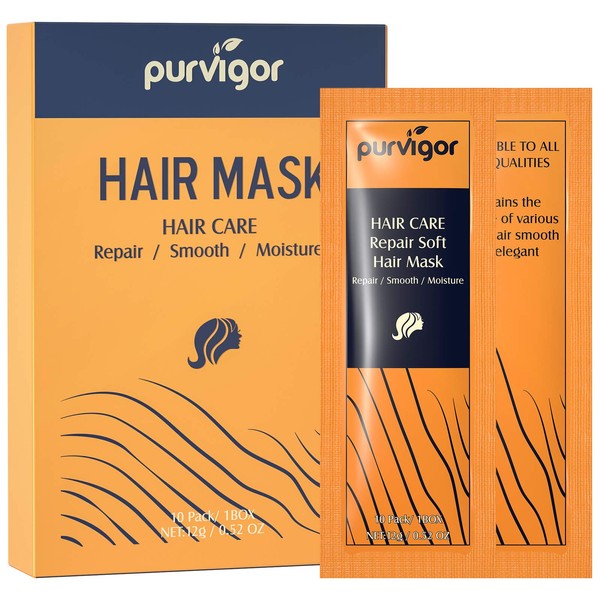 Hair Mask for Treating Intensive Moisture for Dry, Damaged Hair, Nourishes and Repairs Dry, Damaged Hair That Is Hard to Care For 10 Pieces