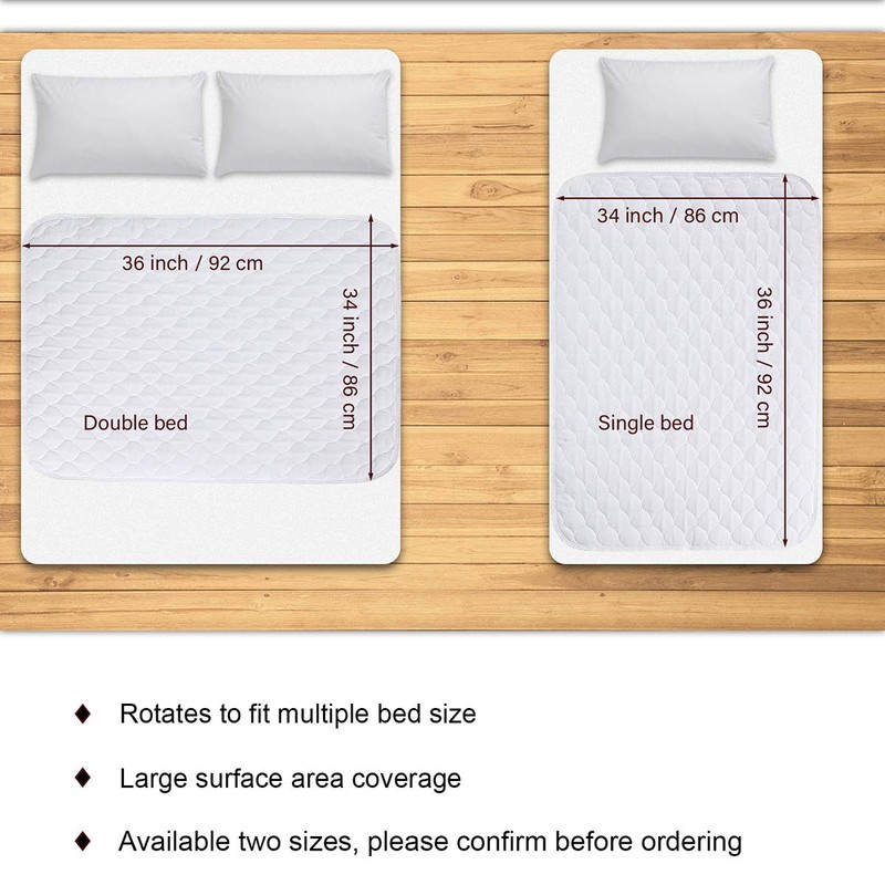 Reusable Waterproof Bed Incontinence Pad - Washable Mattress Protector Sheet