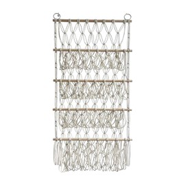 Generic Stuffed Animal Toy Net Teddy Bear Hammock Plush Toy Storage Holder Nursery Wall Corner Hanging Organizer Boho Macrame for Bath Toys Kids Room Bedroom and Playroom, Beige