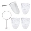 PLLDVEFD 1 Piece Stainless Steel Ring, 3 Piece Filter Bag,