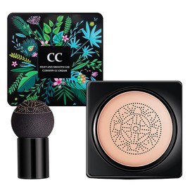 AOAZXBB Mushroom Head Air Cushion CC Cream Foundation, Moisturizing Full Coverage Foundation for Mature Skin Long Lasting Makeup-Natural