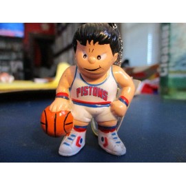 L'il Brats New W/Tag Deadstock DETROIT PISTONS White Jersey L'il Brat 2" Tall Keychain