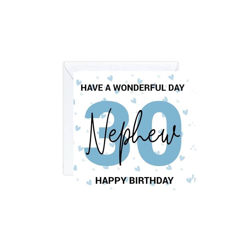 happy 30 30th Birthday Nephew Card age (envelope included)