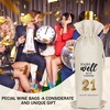 Funny 21st Birthday Wine Bag Gifts Ideas for Women Men,
