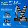 FLEXEO Reflective Vest + 4 Reflective Bands, Black, Running Vest,