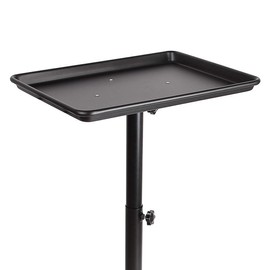 Adjustable Height Salon Rolling Alu Tray Cart+Wheel Hairdressing Tool Hair Stylist Storage Trolley for Salon Beauty Spa Tattoo Mobile Beauty Spa Service Instrument USA Stock (Black)