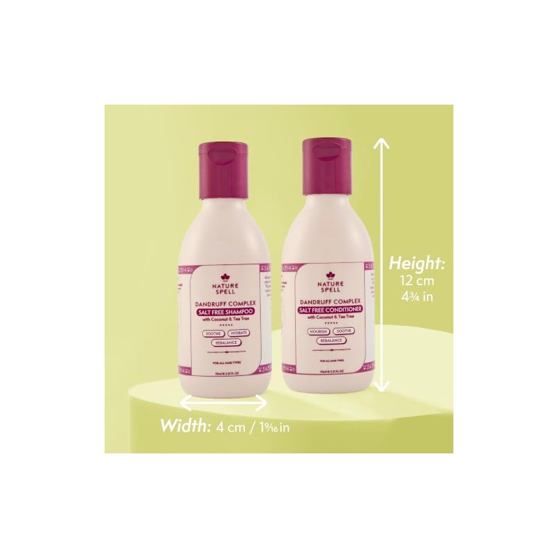 Nature Spell Dandruff Complex Travel Size Duo, Shampoo & Conditioner