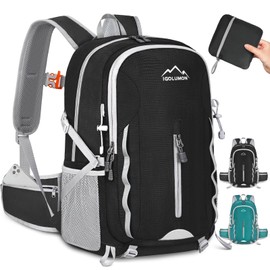 IGOLUMON Mochila de Senderismo 40L Transpirable y Impermeable,Mochila Senderismo Hombre y Mujer Plegable,Mochila Camping con Boquilla para Beber,Para Senderismo Montañismo Escalada, Viaje, Ciclismo