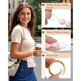 Bistup Wallet Keychain Wristlet for Women - Credit Card Holder Wallets Key Chain Ring Cute Design Slim Small RFID Coin Pocket Purse for Ladies Teen Girls Fashion Cherry