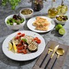 Gibson Home Zen Buffet Porcelain Dinnerware Set, Service for 8