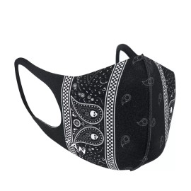 Zan® Lightweight Face Mask 2-Pack Classic Bandana Black