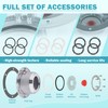 CheeMuii 4 Pack 343-4195 Trailer Hub Caps Kit 3434195 Aluminum