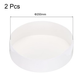 sourcing map 2pcs Rubber End Caps 200mm(7 7/8 inch) ID Vinyl Round Tube Bolt Cap Cover Screw Thread Protectors White