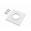 Double Gang Splitport Cable Pass Through Wall Plate - White With Headphones
