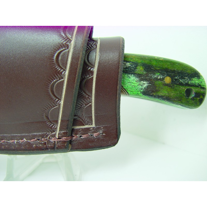 Custom Leather Cross Draw Knife Sheath That Fits a Buck