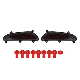 LED Rear Bumper Reflective Fog Brake Turn Indicator Black Left and Right Pair for I20 Pre‑facelift 2014 to 2018